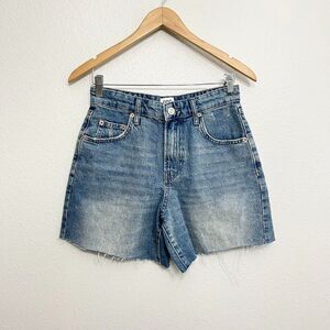 UO BDG High Rise Denim Shorts Size 26 Women's Blue Jean Distressed